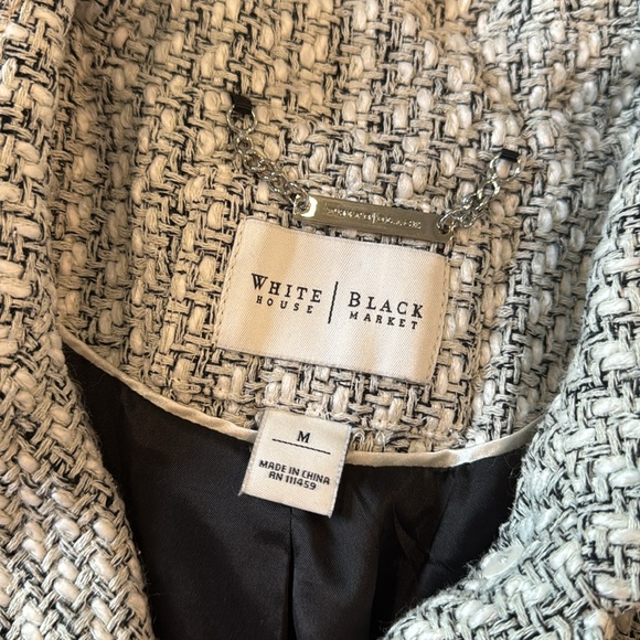 White House Black Market Tweed Peacoat Blazer Jacket - Picture 2 of 6